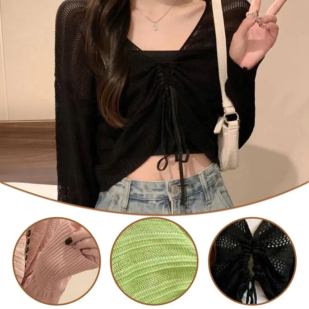 Women Short Knitted Cardigan Shrug Cropped Open Front Knitted Slim Thin Coat Long Sweet Ladies Cardigan Sleeve Hollow Out I8J4
Women Short Knitted Cardigan Shrug Cropped Open Front Knitted Slim Thin Coat Long Sweet Ladies Cardigan Sleeve Hollow Out I8J4