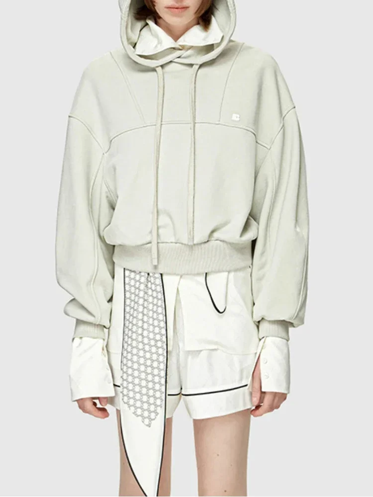 Autumn and Winter New Drawstring Black Hooded Sweater Zipper Cardigan Short Jacket / Trousers
Autumn and Winter New Drawstring Black Hooded Sweater Zipper Cardigan Short Jacket / Trousers