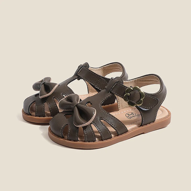Genuine leather Baby Girls Sandals Summer Sweet Bow Children's Shoes Close toes Soft Cowhide Kids beach sandals 3T 6T
Genuine leather Baby Girls Sandals Summer Sweet Bow Children's Shoes Close toes Soft Cowhide Kids beach sandals 3T 6T