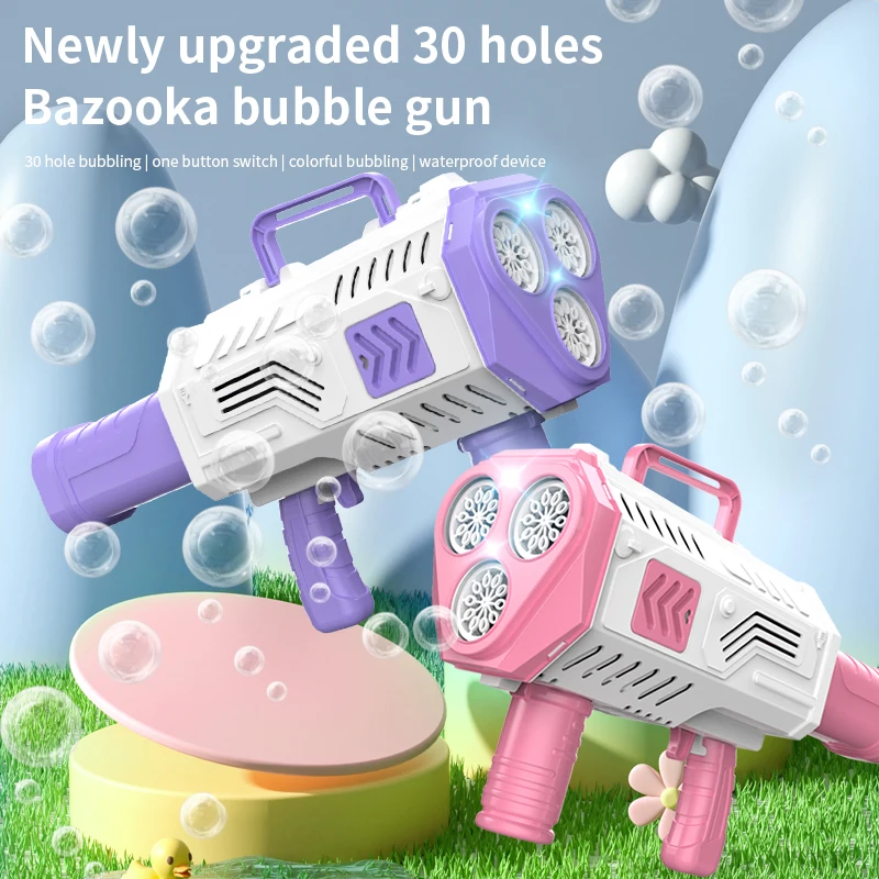 Bubble Gun Machine Soap Bubble Blower 20/ 30 Holes Automatic Rocket Bubble Gun Summer Outdoor Games for Gardens kids wedding
Bubble Gun Machine Soap Bubble Blower 20/ 30 Holes Automatic Rocket Bubble Gun Summer Outdoor Games for Gardens kids wedding