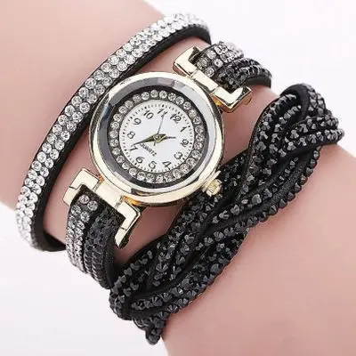 Diamond ring bracelet watch women's watch with diamond watch Fried Dough Twists woven quartz watch
Diamond ring bracelet watch women's watch with diamond watch Fried Dough Twists woven quartz watch