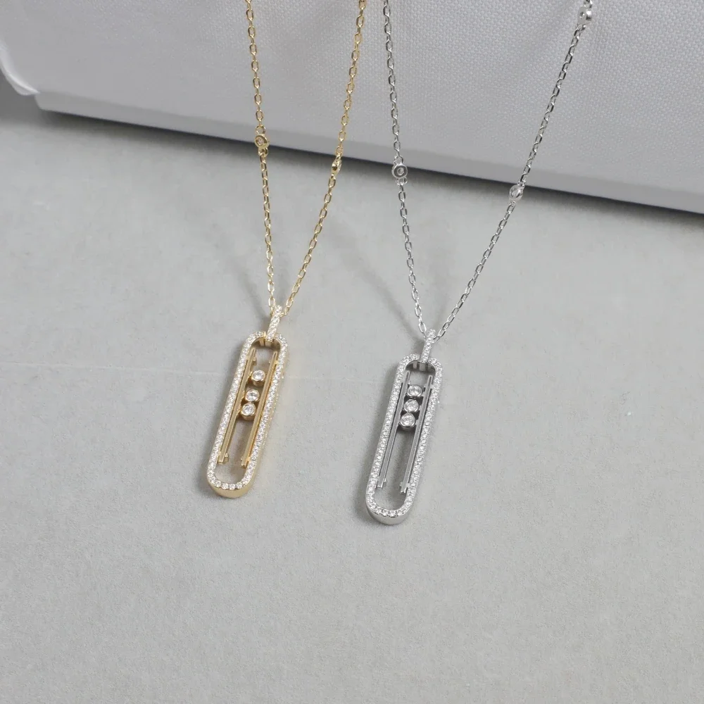 Classic fashion brand three-dimensional oval sliding diamond necklace for women 925 sterling silver jewelry banquet gift
Classic fashion brand three-dimensional oval sliding diamond necklace for women 925 sterling silver jewelry banquet gift