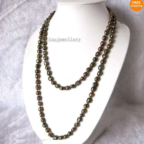 Unique Design AA Pearl Necklace,48'' 8-9mm Brown Baroque Freshwater Pearl Jewelry,Perfect Wedding Birthday Charming Women Gift 
Unique Design AA Pearl Necklace,48'' 8-9mm Brown Baroque Freshwater Pearl Jewelry,Perfect Wedding Birthday Charming Women Gift