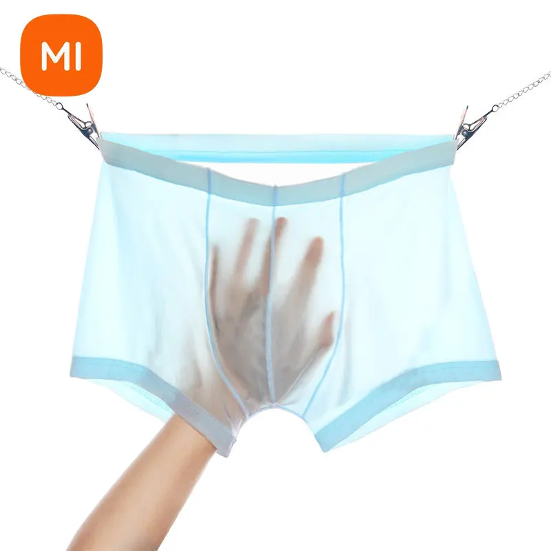 Xiaomi 3pcs Men's Ice Sexy Silk Underwear Thin Traceless Breathable Sexy Flat Leg Pants with Four Corner Bottom
Xiaomi 3pcs Men's Ice Sexy Silk Underwear Thin Traceless Breathable Sexy Flat Leg Pants with Four Corner Bottom