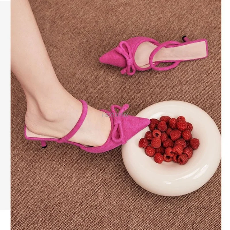 2023 High Heels Slippers Summer Women Bow New Sandals Slingback Mules Shoes Designer Sexy Flip Flops Dress Shoes Pumps Slides
2023 High Heels Slippers Summer Women Bow New Sandals Slingback Mules Shoes Designer Sexy Flip Flops Dress Shoes Pumps Slides