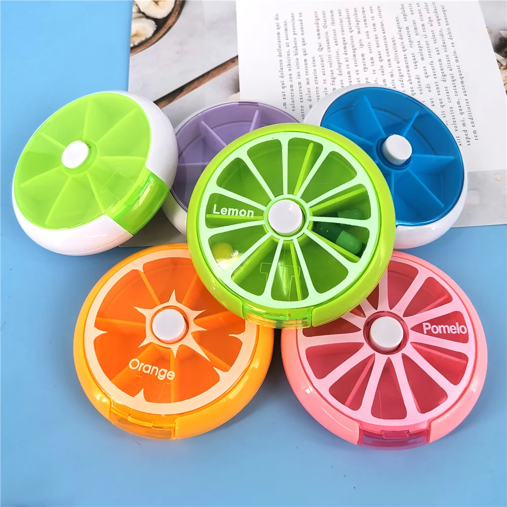 Portable Pill Box Weekly Rotating Split Fruit Points Drug Carry with You Mini Medicine Boxs Medicine Travel Pillbox
Portable Pill Box Weekly Rotating Split Fruit Points Drug Carry with You Mini Medicine Boxs Medicine Travel Pillbox