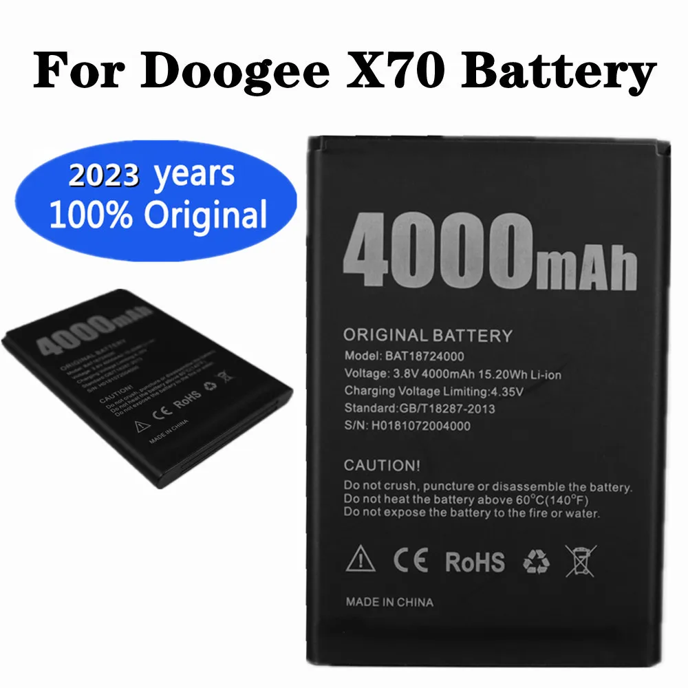 Новинка 2023 года, оригинальный аккумулятор BAT18724000 Для DOOGEE X70, 4000 мАч, стандартная батарея с длительным временем ожидания
Новинка 2023 года, оригинальный аккумулятор BAT18724000 Для DOOGEE X70, 4000 мАч, стандартная батарея с длительным временем ожидания