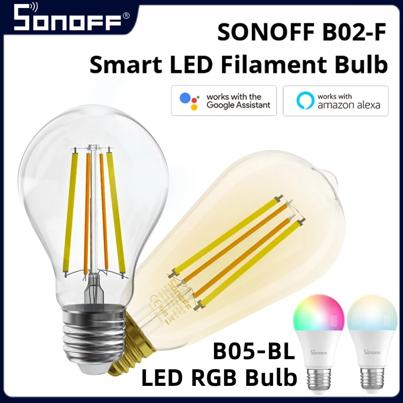 Умная Светодиодная лампа SONOFF B02-BL/B05-BL/A60/A19 WiFi E27 с регулируемой яркостью RGB лампы EWeLink умный дом для Alexa Google Assistant IFTTT
Умная Светодиодная лампа SONOFF B02-BL/B05-BL/A60/A19 WiFi E27 с регулируемой яркостью RGB лампы EWeLink умный дом для Alexa Google Assistant IFTTT