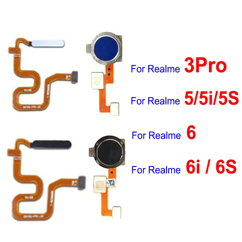 

Fingerprint Sensor Home Button Key Touch ID Flex Cable For OPPO Realme 3 Pro 5 5i 5s 6i 6 Replacement Parts