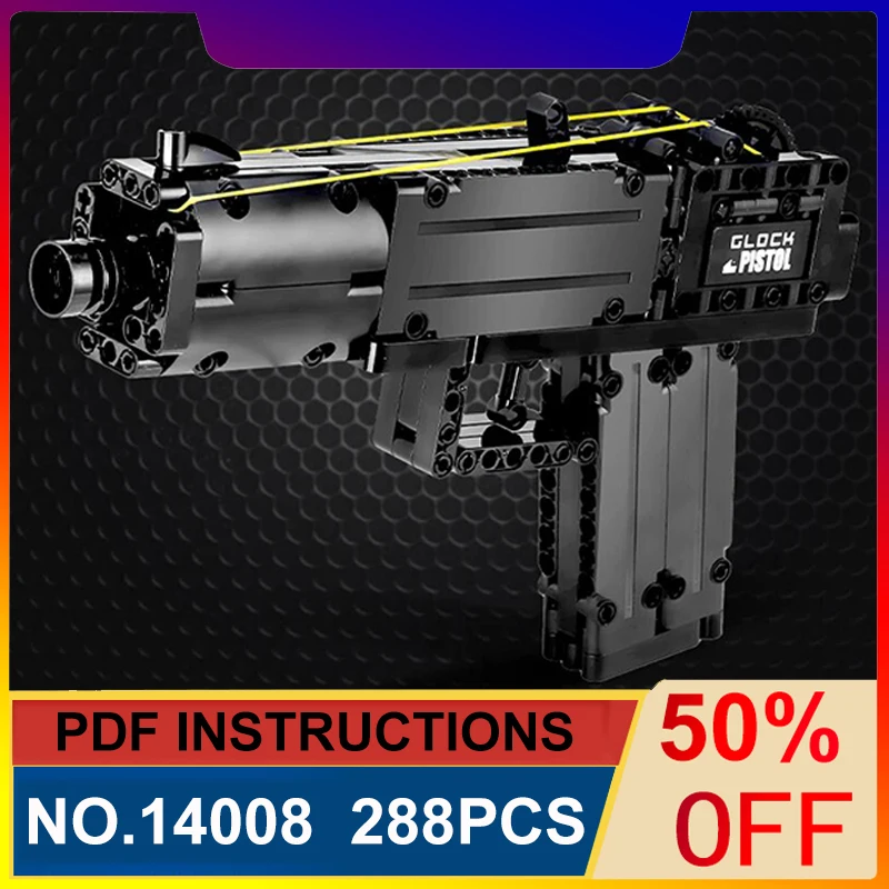 Mould King 14008 Technical Glock Automatic Pistol Building Blocks For Kids Model Toys Give gifts to children
Mould King 14008 Technical Glock Automatic Pistol Building Blocks For Kids Model Toys Give gifts to children