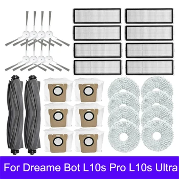 드림봇 L10s 프로 L10s 울트라 로봇 진공 청소기 예비 부품, 사이드 브러시, 필터, 걸레 헝겊, 먼지 봉투 호환