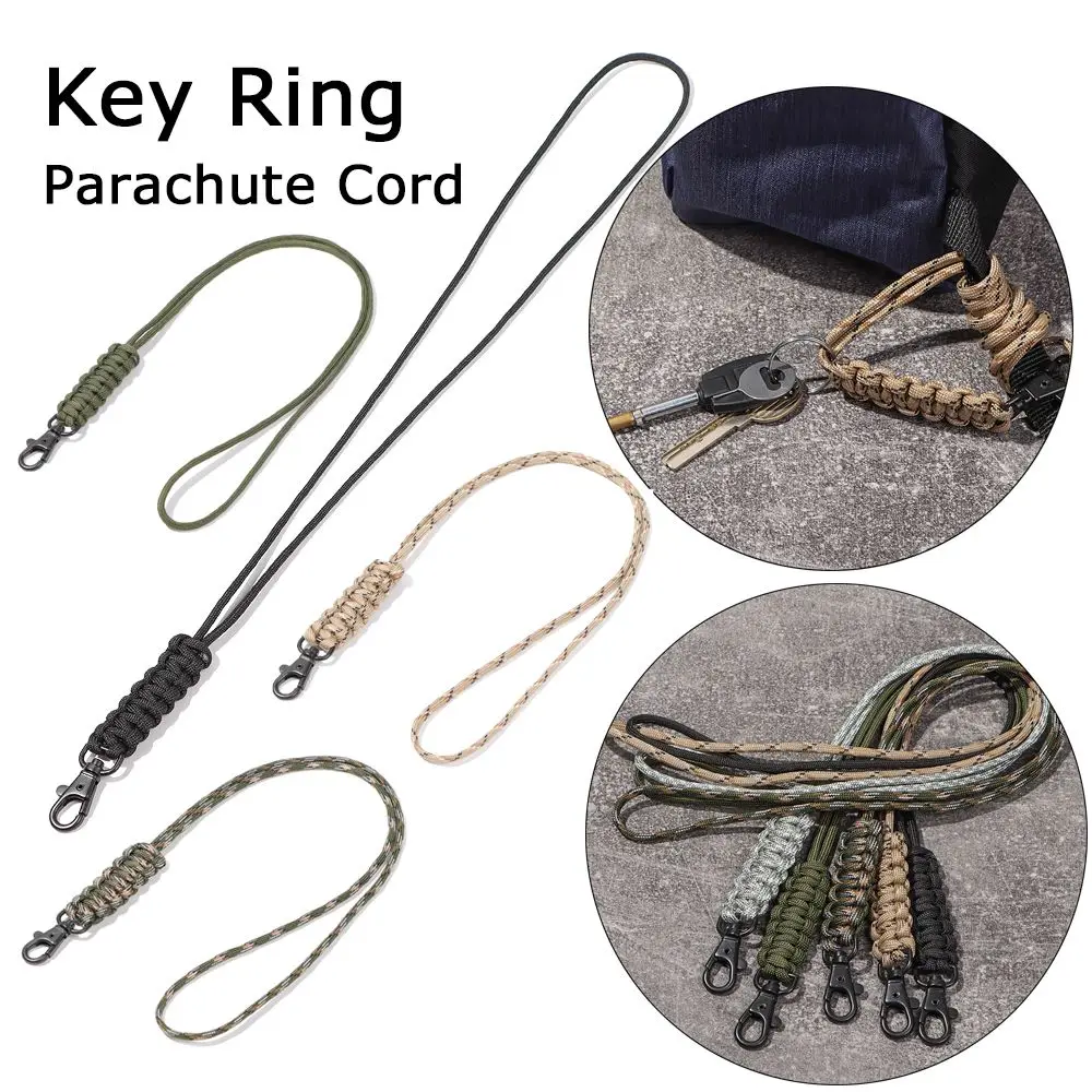 New High Strength Self-Defense Parachute Cord Key Ring Lanyard Triangle Buckle Paracord Keychain
New High Strength Self-Defense Parachute Cord Key Ring Lanyard Triangle Buckle Paracord Keychain
