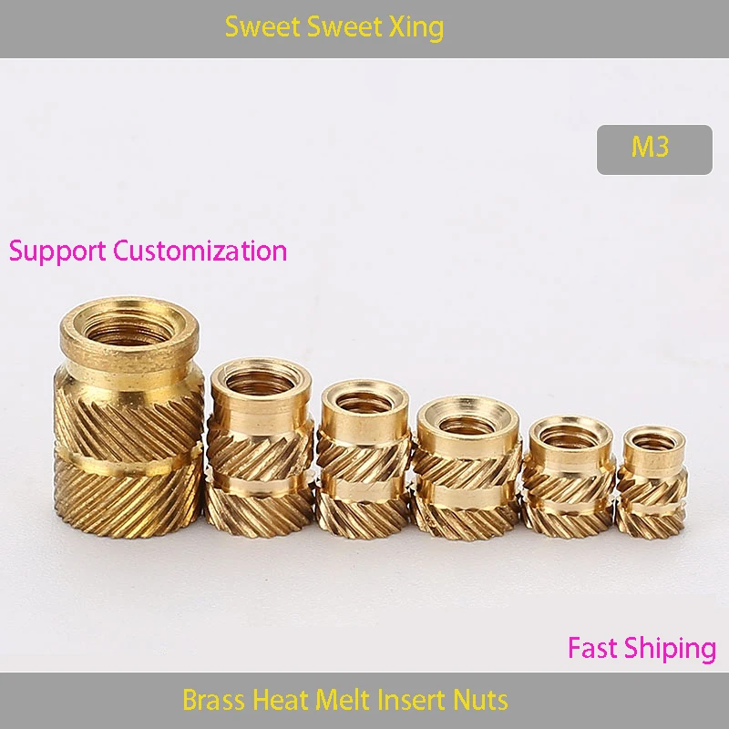 Hot Melt Brass Knurled Injection Molded Copper Nut, Grounding Octagonal Diagonal Embedded Plug-In M3 100PCS
Hot Melt Brass Knurled Injection Molded Copper Nut, Grounding Octagonal Diagonal Embedded Plug-In M3 100PCS