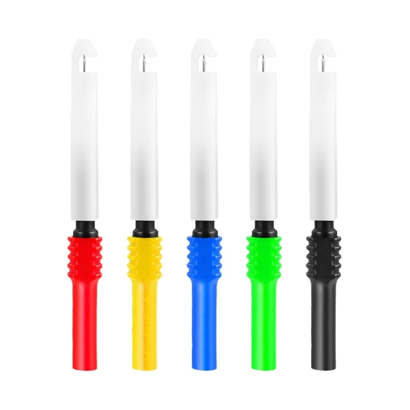 Y1UD Reliable Test Accessories 4mm Back Pinning & Piercing Probe Set Needle Back Test Pins Plastic for Handheld Multimeter
Y1UD Reliable Test Accessories 4mm Back Pinning & Piercing Probe Set Needle Back Test Pins Plastic for Handheld Multimeter
