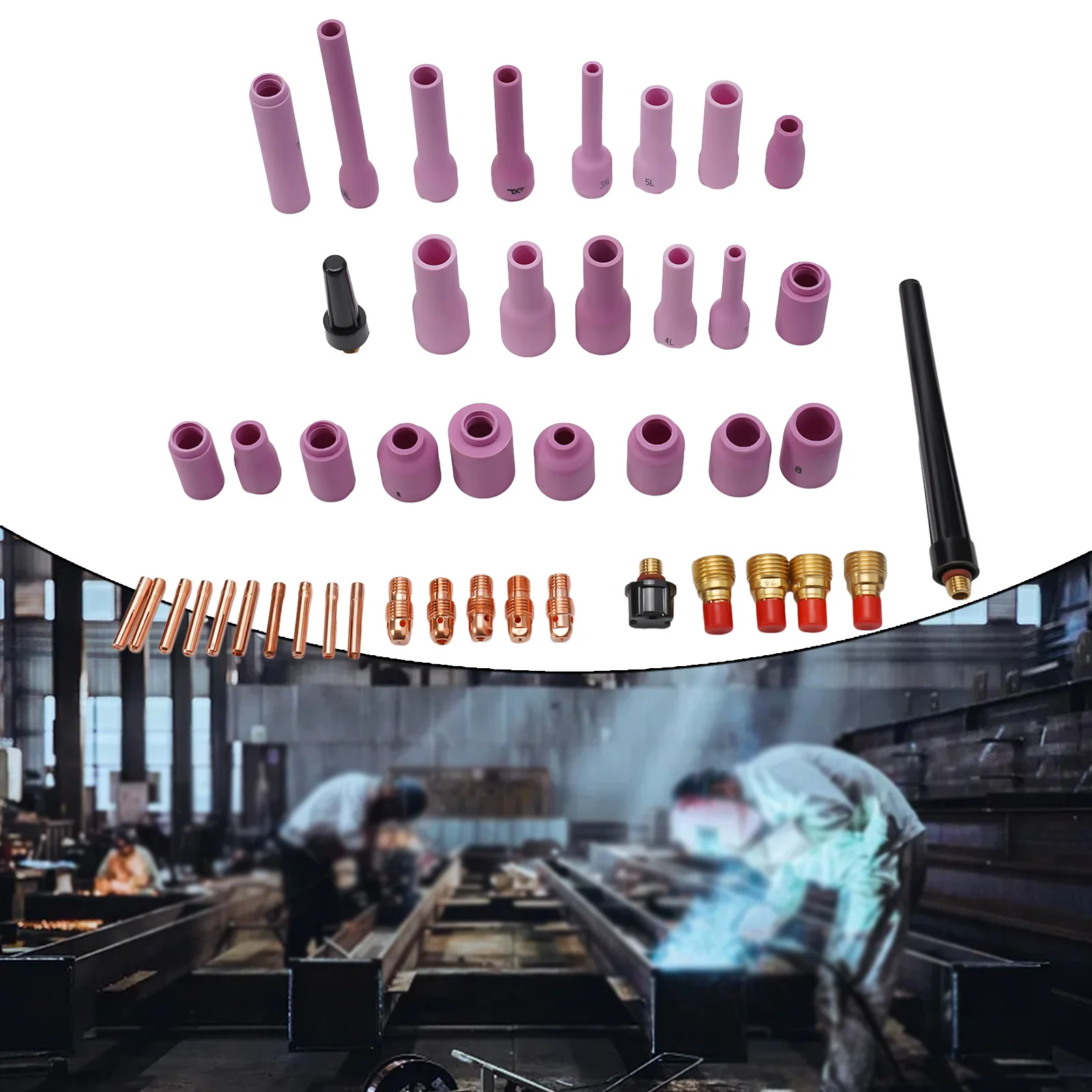 WP9 20 25 TIG Gas Lens 46x/set Spare Parts Accessories For SR 9 20 25 For TIG Welding Torch Reliable Replacement
WP9 20 25 TIG Gas Lens 46x/set Spare Parts Accessories For SR 9 20 25 For TIG Welding Torch Reliable Replacement
