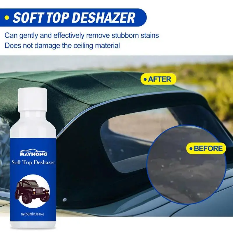 

Ant-Fog Car Soft Roof Cleaner Liquid Agent 50ml Effective Fabric Top Window Defogger Agent Car Scratch Stain Dirt Remover Liquid