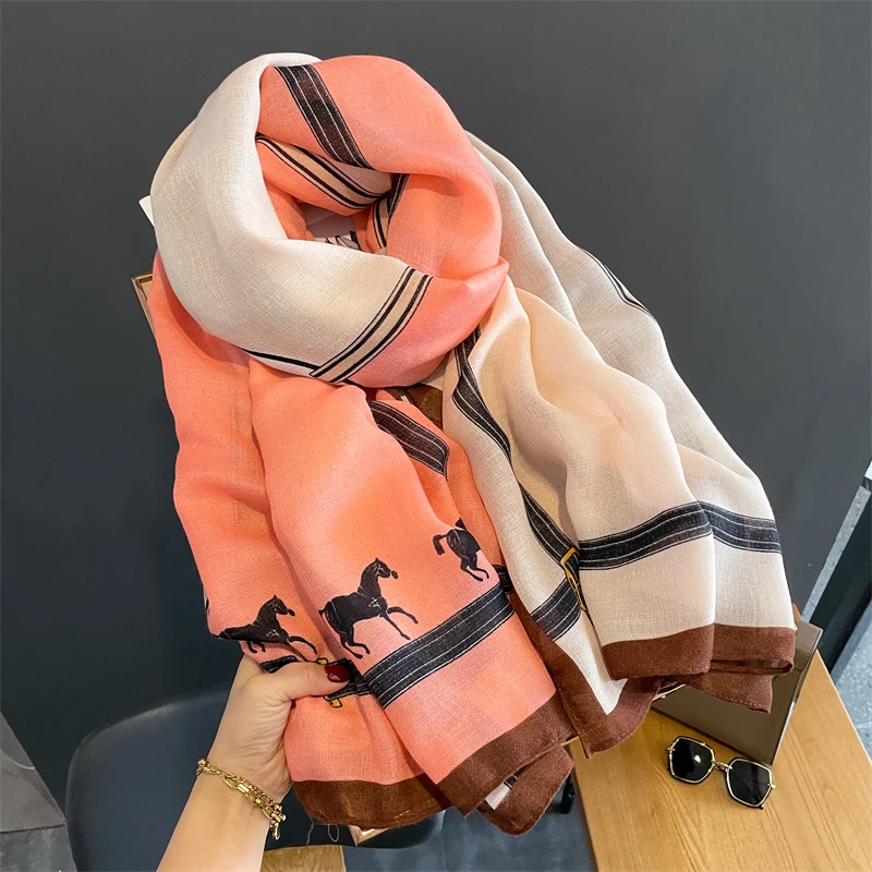 2023 New Fashion Cotton Women's Scarf Winter Warm Shawl Wraps Bufanda Mujer Ladies Horse Print Hijab Stole Scarves
2023 New Fashion Cotton Women's Scarf Winter Warm Shawl Wraps Bufanda Mujer Ladies Horse Print Hijab Stole Scarves