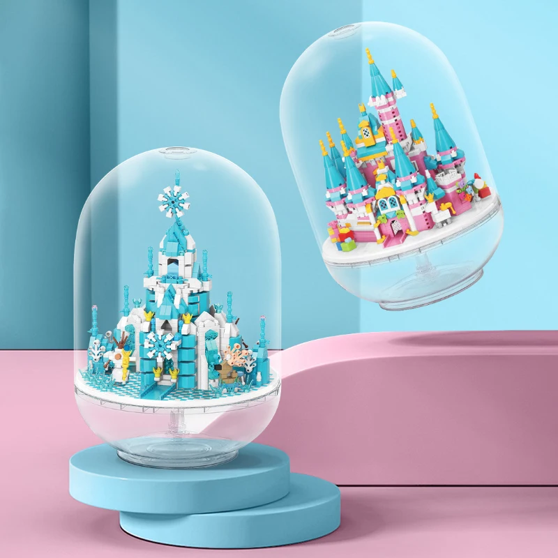 Ice Snow Pink Dream Castle Capsule Diamond microparticle Building Blocks Creative Assembly Children Toy Boy Girl Gift For Friend
Ice Snow Pink Dream Castle Capsule Diamond microparticle Building Blocks Creative Assembly Children Toy Boy Girl Gift For Friend