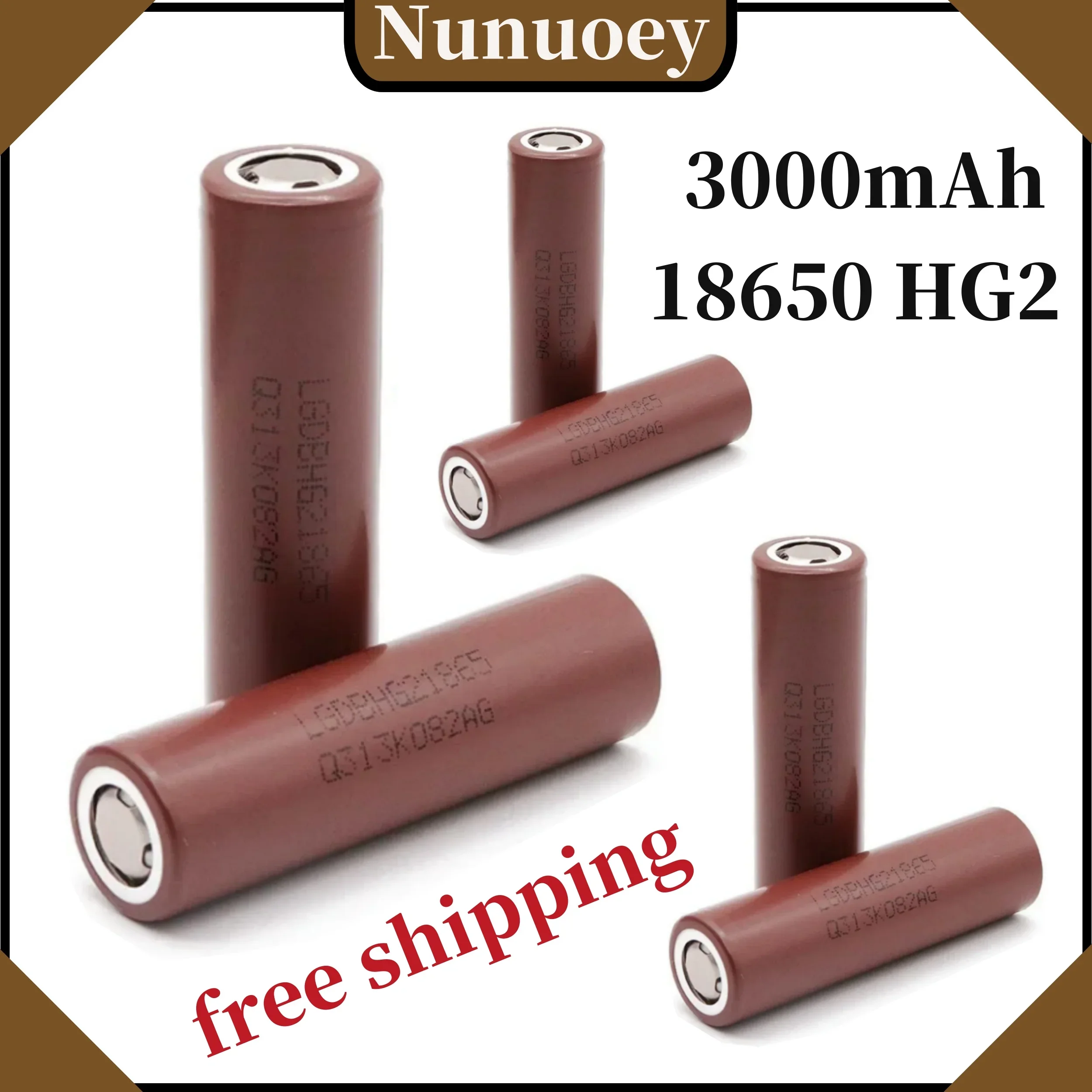 Brand new 100% original HG2 3.7V 18650 3000mAh 20A discharge lithium-ion rechargeable battery, used for shavers and cameras
Brand new 100% original HG2 3.7V 18650 3000mAh 20A discharge lithium-ion rechargeable battery, used for shavers and cameras