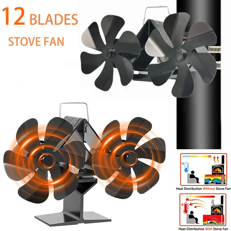 12 Blades Heat Powered Fan stove fan Silent Fire wood heater Fireplace Unpowered fan Stove Fans with Overheat Protect
12 Blades Heat Powered Fan stove fan Silent Fire wood heater Fireplace Unpowered fan Stove Fans with Overheat Protect