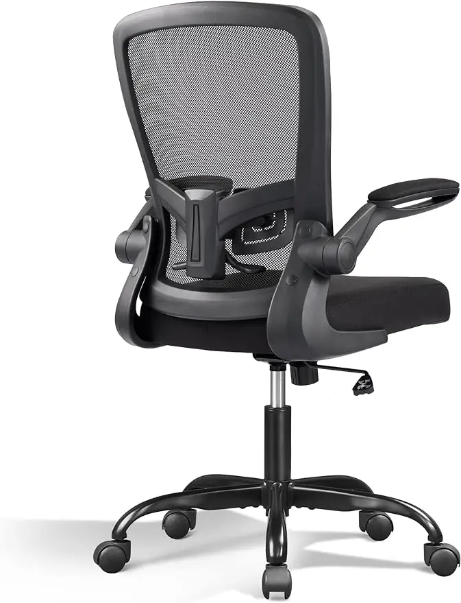 

DEVAISE Mesh Computer Office Chair, Ergonomics Computer Desk Chair with Flip-up Armrest and Adjustable Lumbar Support