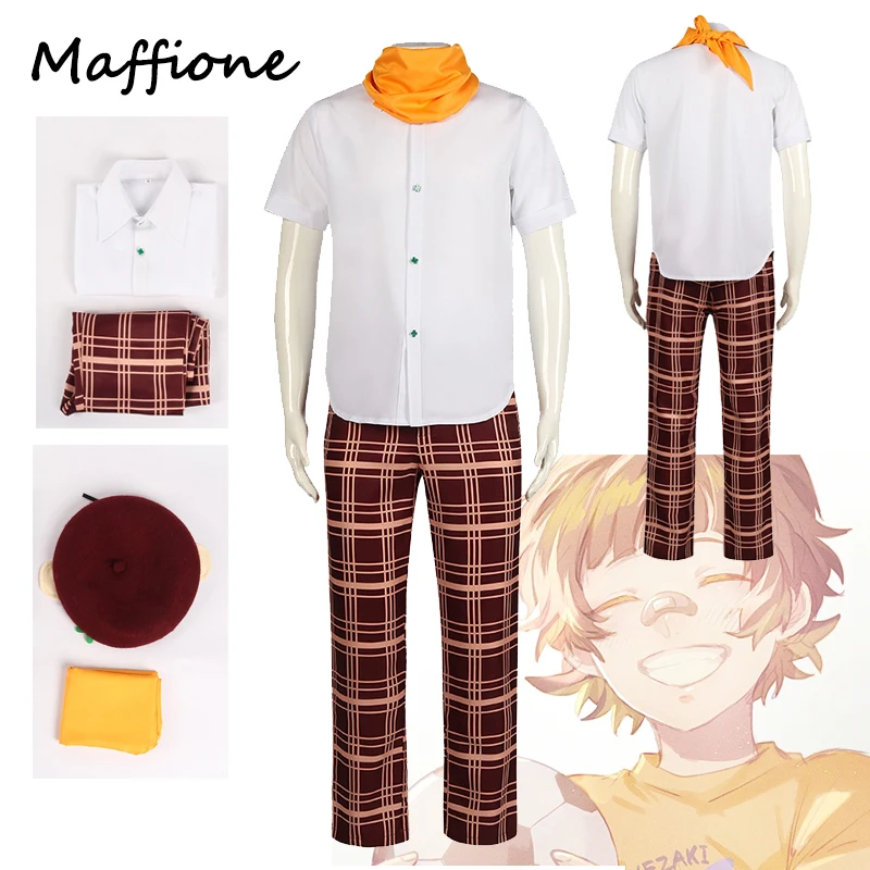 BLUE LOCK Bachira Meguru Cosplay Anime Costume Men Outfits Adult Male Checkered Pants Tops Scarf Full Set Halloween Party Suit
BLUE LOCK Bachira Meguru Cosplay Anime Costume Men Outfits Adult Male Checkered Pants Tops Scarf Full Set Halloween Party Suit