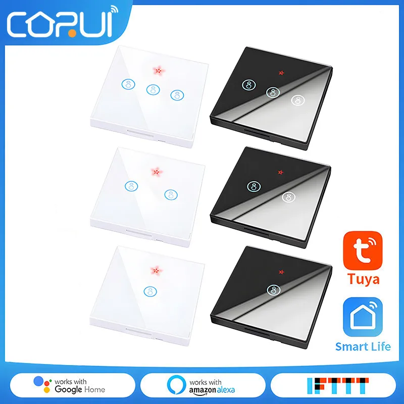 CoRui 433MHZ Wiring-free Tempered Touch Wireless Switch Free Sticker Smart Home Gadgets Control Switch Controller Module 
CoRui 433MHZ Wiring-free Tempered Touch Wireless Switch Free Sticker Smart Home Gadgets Control Switch Controller Module