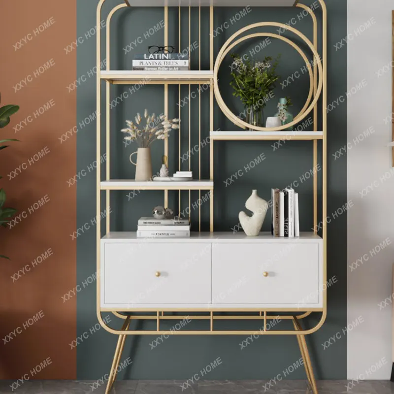 Floor Wrought Iron Bookcase Living Room Entrance Display Stand Bookcase Office Partition Decoration Shelf
Floor Wrought Iron Bookcase Living Room Entrance Display Stand Bookcase Office Partition Decoration Shelf