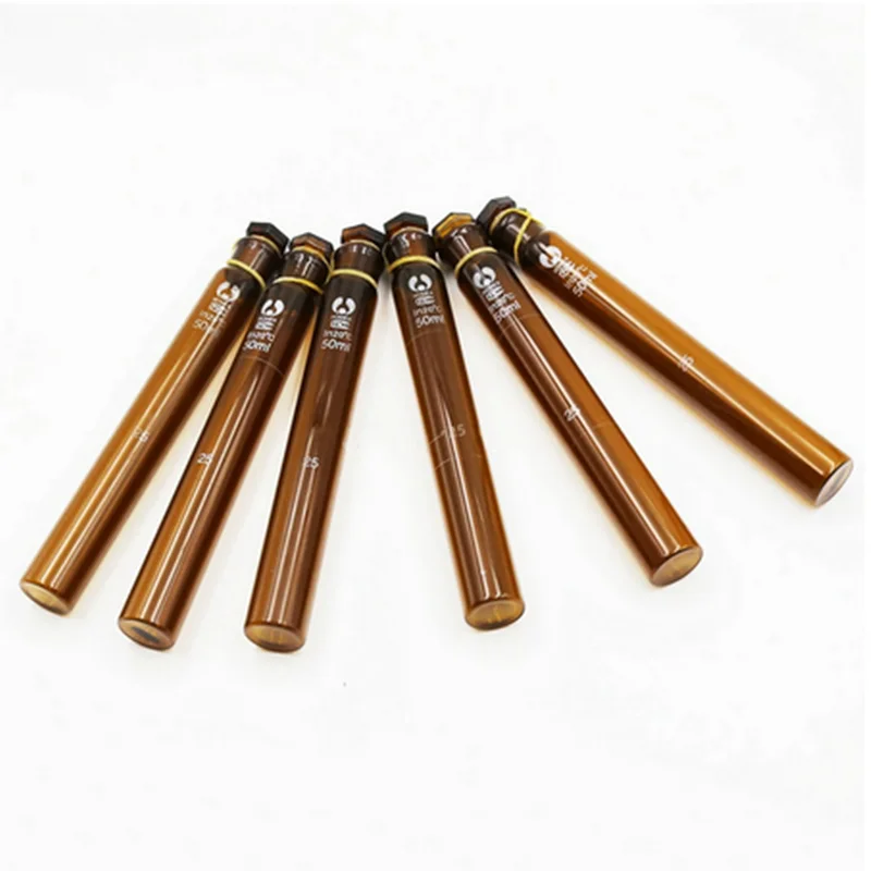 Colorimetric Tube 6pcs/lot 5ml 10ml 25ml 50ml Amber Glass brown Avoid light Colorimetric tube For laboratory experiment
Colorimetric Tube 6pcs/lot 5ml 10ml 25ml 50ml Amber Glass brown Avoid light Colorimetric tube For laboratory experiment