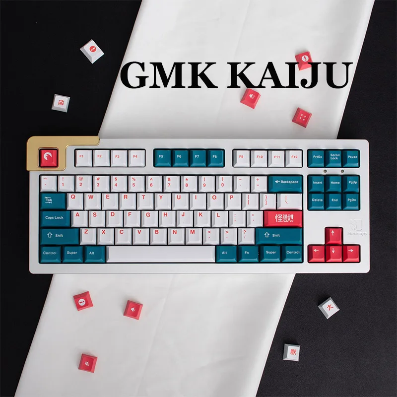 

GMK Kaiju130 Keys Cherry Profile PBT Keycap Dye-Sub English Custom Personality Keycaps For Mechanical Keyboard 61/64/68/75/84