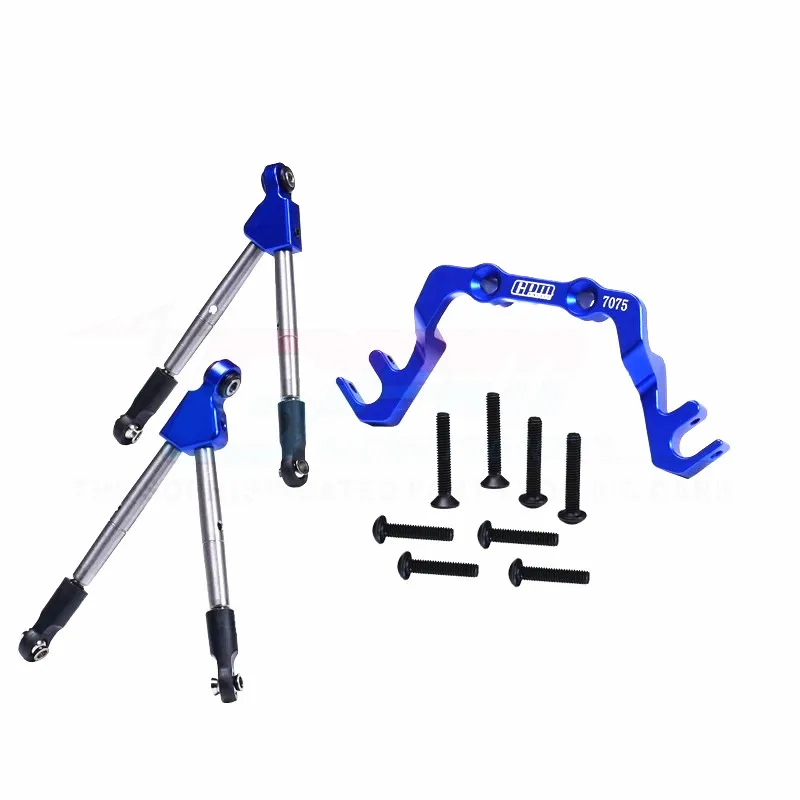 

GPM Aluminum Alloy 7075 Front Forward and Reverse Tie Rods + Fixed Yards Combo For TRAXXA 1/10 SLASH 4X4 LCG