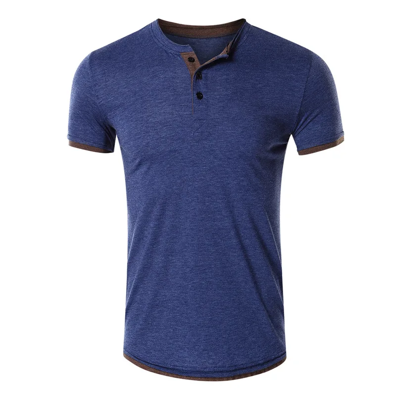 Men's Short Sleeve Summer Polo Neck Short Sleeve T-Shirt Comfortable Cotton T-Shirt
Men's Short Sleeve Summer Polo Neck Short Sleeve T-Shirt Comfortable Cotton T-Shirt