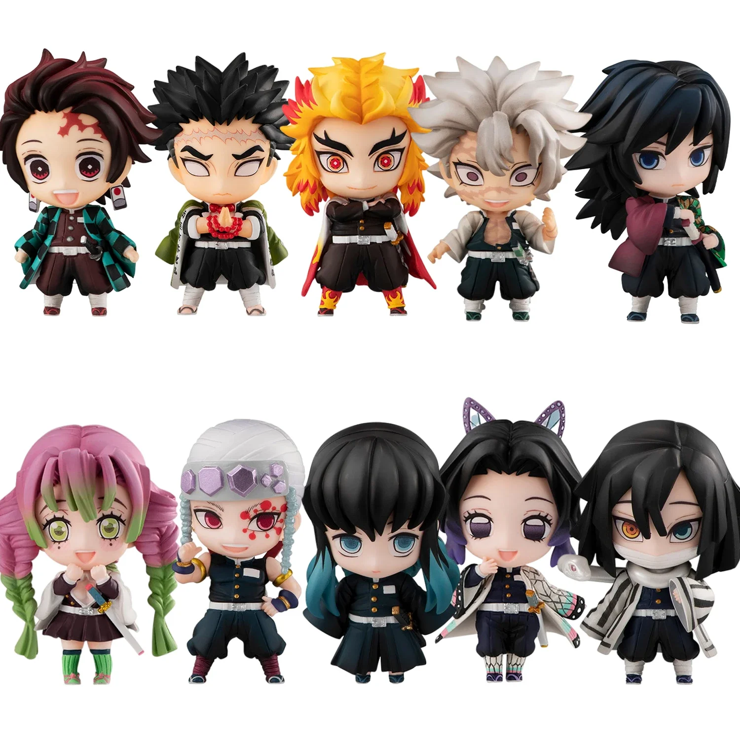 Kanroji Anime Slayer Mitsuri Figures Kochou Giyuu Tomioka Rengoku Toys Tanjirou Figure Model Shinjurou 10pcs/set Shinobu Demon
Kanroji Anime Slayer Mitsuri Figures Kochou Giyuu Tomioka Rengoku Toys Tanjirou Figure Model Shinjurou 10pcs/set Shinobu Demon