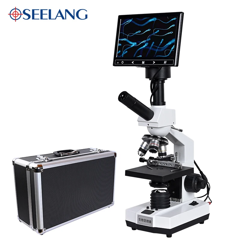 TV type Professional Lab sperm biological HD Binocular microscope zoom 2000X + USB 5MP electronic digital eyepiece +7-inch LCD
TV type Professional Lab sperm biological HD Binocular microscope zoom 2000X + USB 5MP electronic digital eyepiece +7-inch LCD