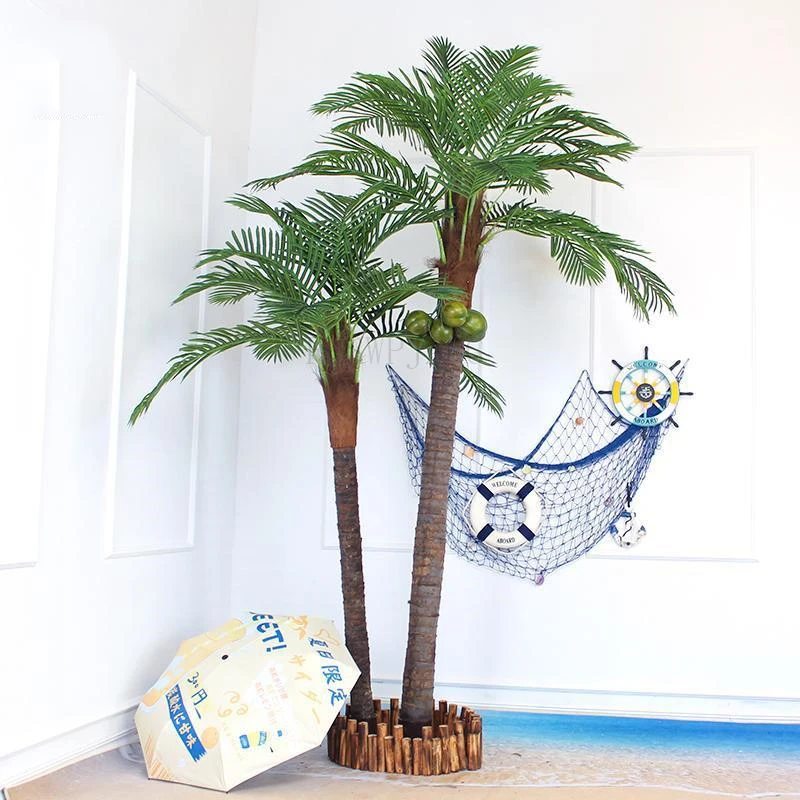 

Artificial Coconuts Tree Fake Palm Tree Large Faux Tropical Silk Palm Trees for Outdoors Indoor Decor Hawaiian Simulation Plant