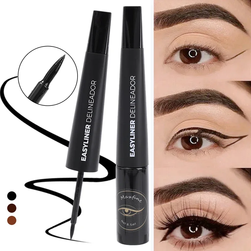 

Waterproof Matte Black Liquid Eyeliner Pencil Long Lasting Non-smudge Quickily Drying Smooth Brown Eye Liner Pen Eye Makeup Tool
