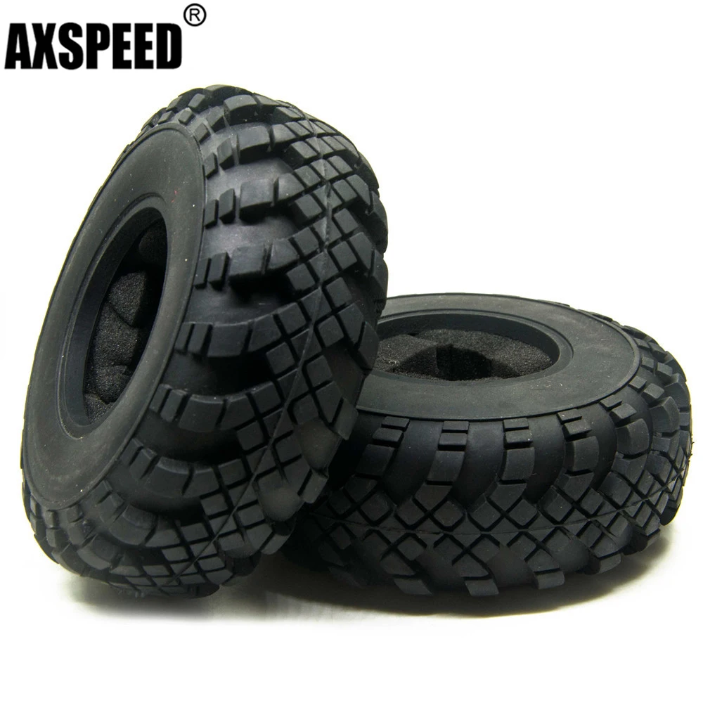 

AXSPEED 4Pcs 130x40mm Rubber Wheel Tires 2.2" Terrain Tyre for 1/10 Axial SCX10 90046 TRX4 TRX6 D90 Wraith 90048 RC Crawler Car
