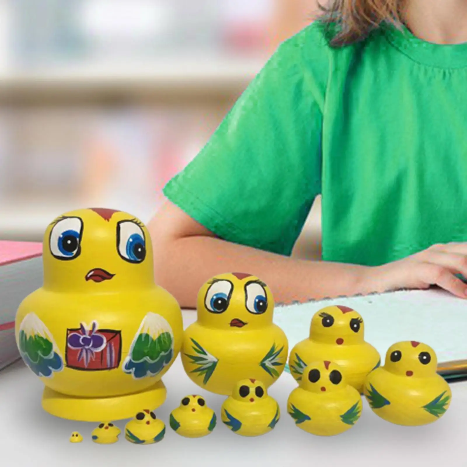 10Pcs Matryoshka Handmade Crafts Traditional Figures Handpainted Wood Stacking Dolls for Home Shelf Desk Tabletop Children Toys
10Pcs Matryoshka Handmade Crafts Traditional Figures Handpainted Wood Stacking Dolls for Home Shelf Desk Tabletop Children Toys