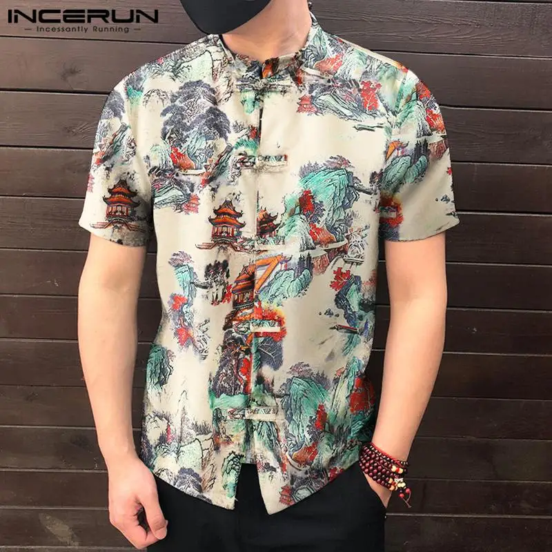 INCERUN Tops 2023 Chinese Style Mens Retro Landscape Painting Button Up Blouse Casual Streetwear Male Short Sleeved Shirts S-3XL
INCERUN Tops 2023 Chinese Style Mens Retro Landscape Painting Button Up Blouse Casual Streetwear Male Short Sleeved Shirts S-3XL