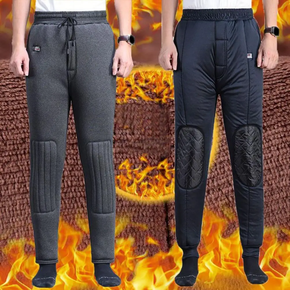 Men Cold Weather Thermal Pants Thickened Plush Thermal Men's Pants with Drawstring Waist Plus Size Soft Pockets for Mid-aged
Men Cold Weather Thermal Pants Thickened Plush Thermal Men's Pants with Drawstring Waist Plus Size Soft Pockets for Mid-aged