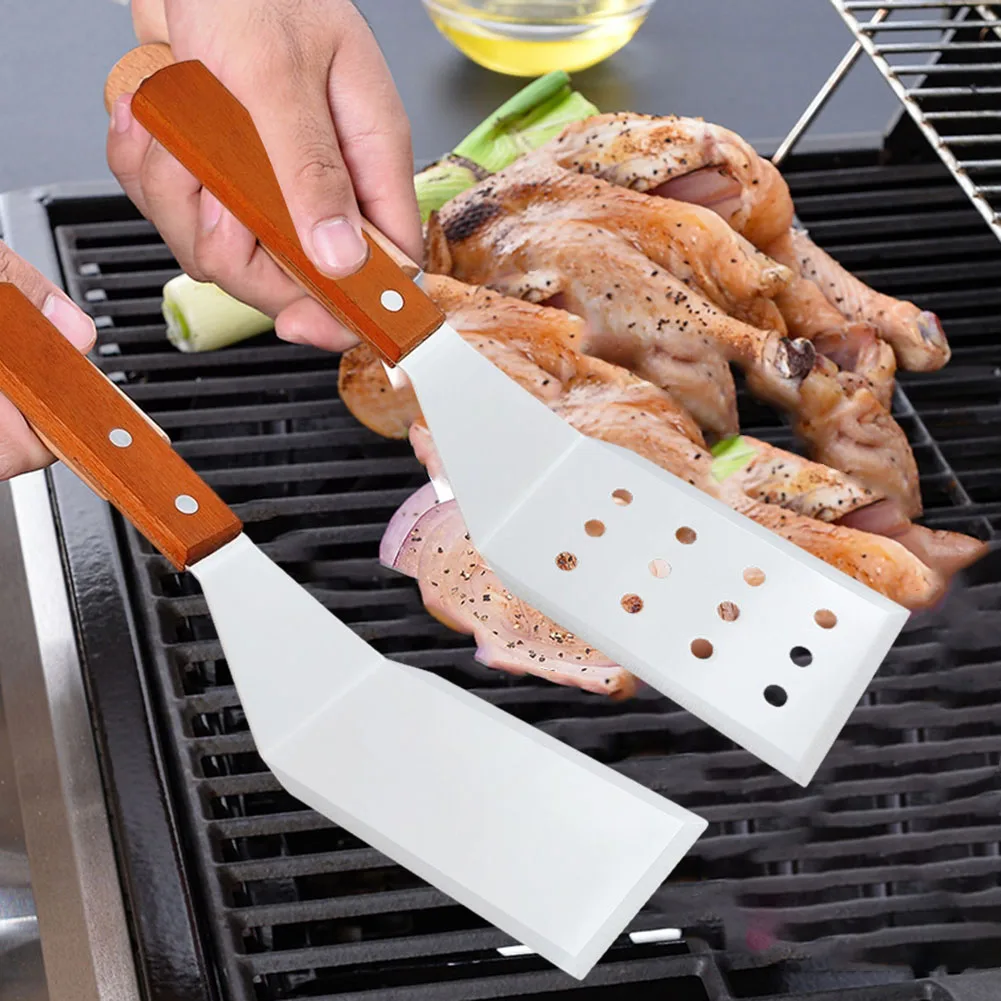 Stainless Steel Pancake Spatula With Wood Handle For BBQ Plate Grill Scraper BBQ Utensils For Kitchen
Stainless Steel Pancake Spatula With Wood Handle For BBQ Plate Grill Scraper BBQ Utensils For Kitchen