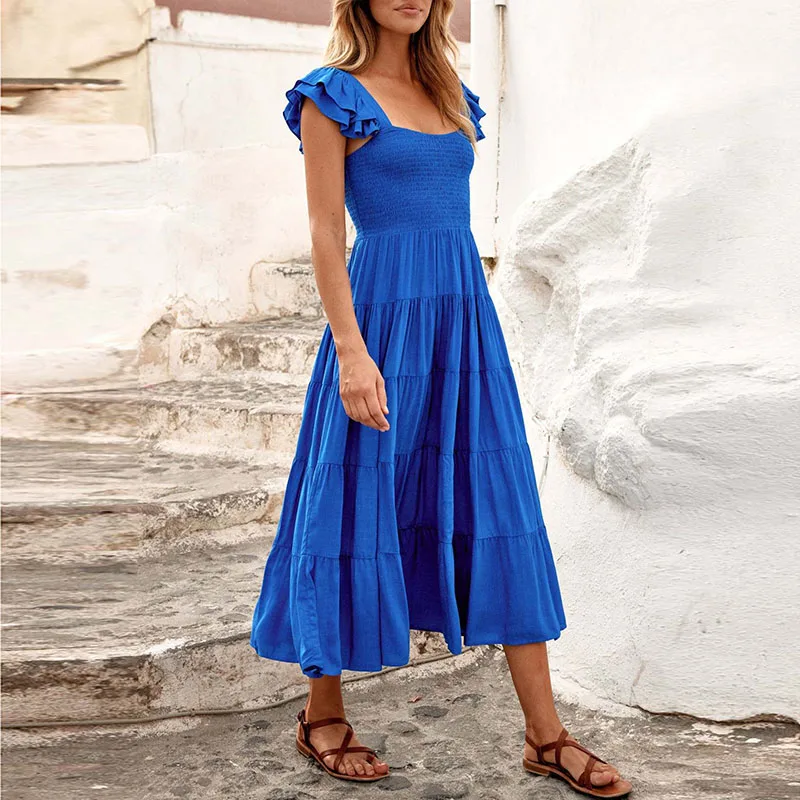 Elegant Floral Print Waist Bohe Long Dress Casual Flying Sleeve Pleated Beach Dress 2024 Women Fashion Floral Print Party Dress
Elegant Floral Print Waist Bohe Long Dress Casual Flying Sleeve Pleated Beach Dress 2024 Women Fashion Floral Print Party Dress