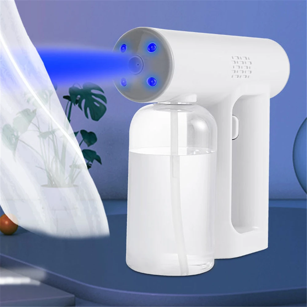 Portable Rechargeable Nano Atomizer Handheld Electric Wireless Disinfection Sprayer K8 350ml Blue Light Sterilization Spray
Portable Rechargeable Nano Atomizer Handheld Electric Wireless Disinfection Sprayer K8 350ml Blue Light Sterilization Spray