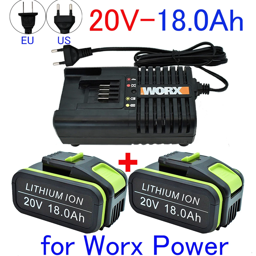 Аккумулятор Worx 18000 мА ч, 20 в, литийионный, WA3551, WA3551.1, WA3553, WA3641, WX373, WX390
Аккумулятор Worx 18000 мА ч, 20 в, литийионный, WA3551, WA3551.1, WA3553, WA3641, WX373, WX390