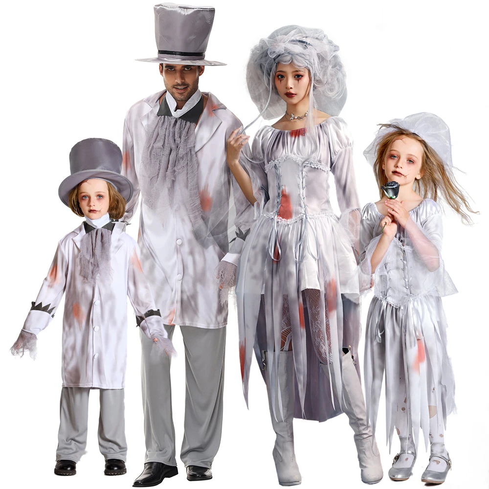 Halloween Horror Vampire Bloody Cosplay Zombie Adult Kids Family Witch Costume Scary Ghost Bride Dress Themed Party Fancy Dress
Halloween Horror Vampire Bloody Cosplay Zombie Adult Kids Family Witch Costume Scary Ghost Bride Dress Themed Party Fancy Dress