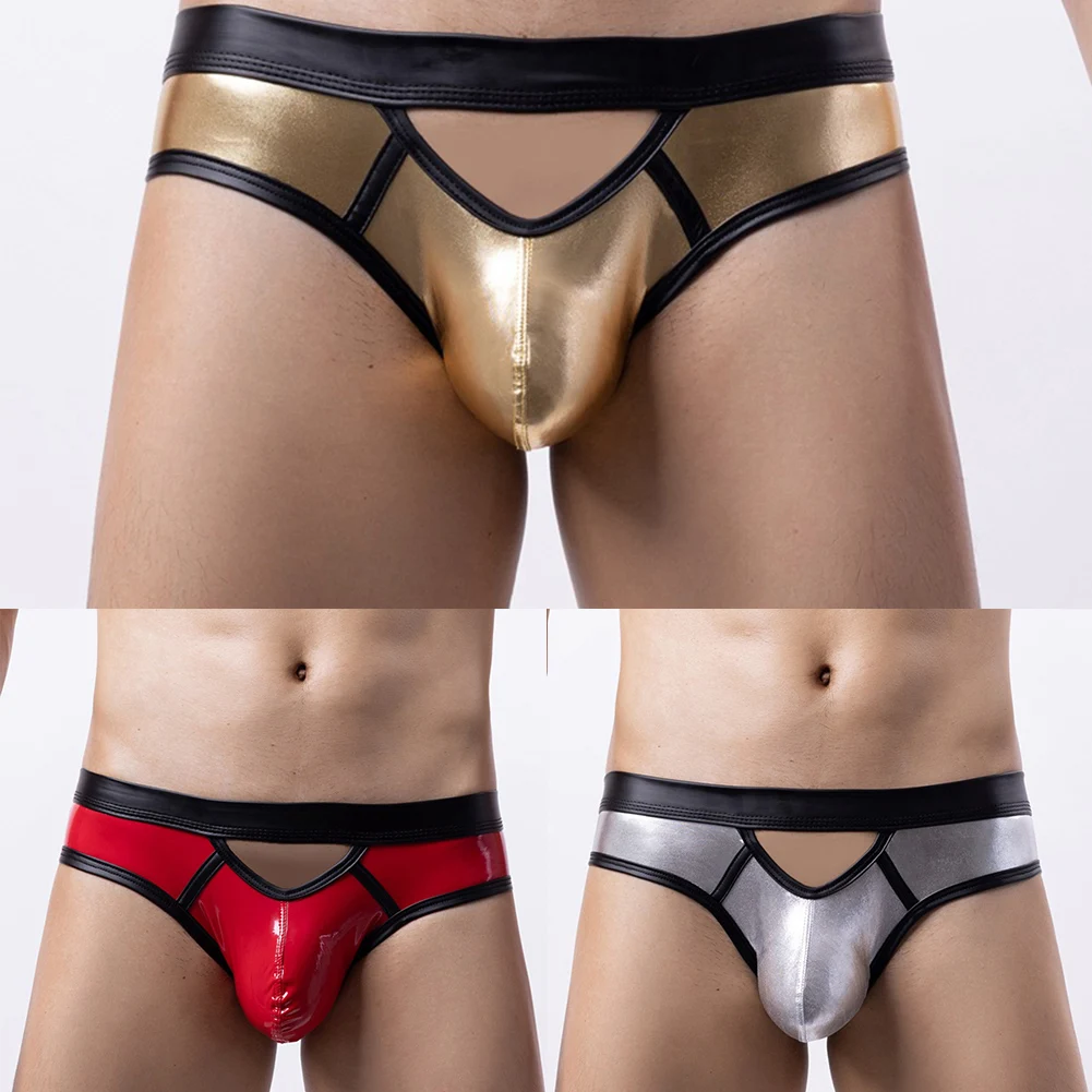 Men Open Front Hole Briefs Sports Underwear PU Leather Bulge Pouch Panties Trunks Lingeries Erotic Hombre Male Lingerie Tanga
Men Open Front Hole Briefs Sports Underwear PU Leather Bulge Pouch Panties Trunks Lingeries Erotic Hombre Male Lingerie Tanga
