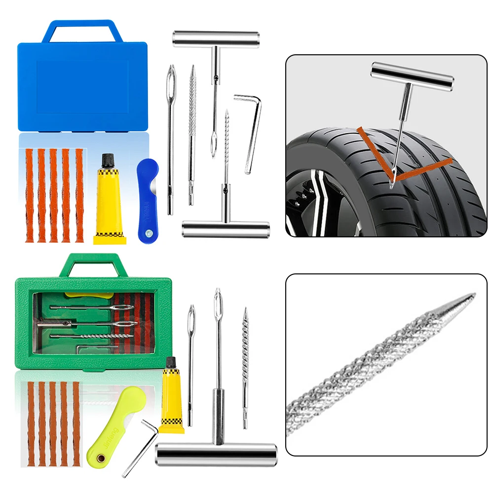 Car Puncture Plug Set Tire Repair Tool Kit Auto Tire Repair Set Puncture Repair Tools Car Duty Tubeless Kit Rivet Tool Set
Car Puncture Plug Set Tire Repair Tool Kit Auto Tire Repair Set Puncture Repair Tools Car Duty Tubeless Kit Rivet Tool Set