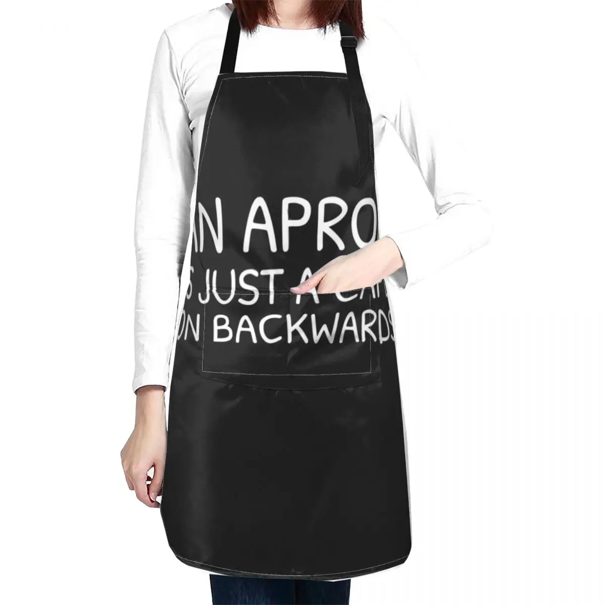 

An apron is just a cape on backwards Black Apron New year's apron Kitchen And Household Goods Kitchen Household Items