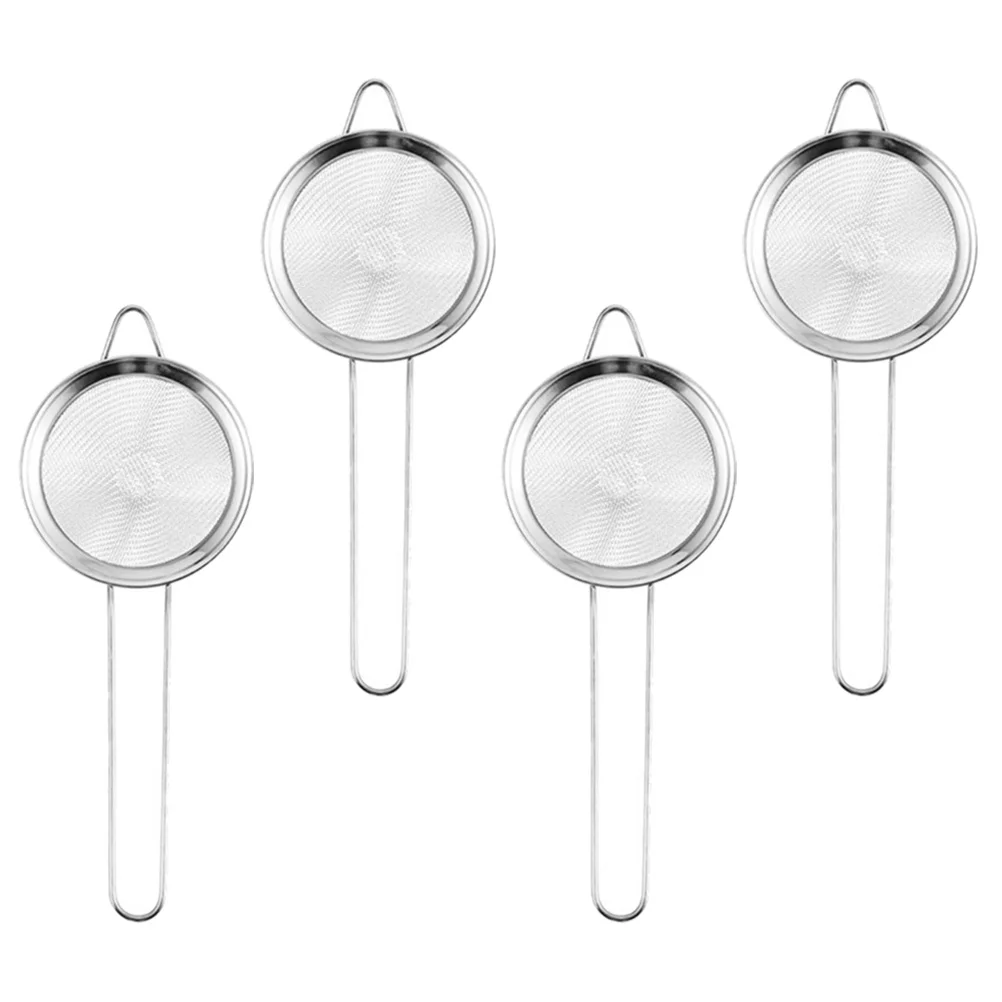 4 Pcs Tea Strainer Stainless Steel Skimmer Colander Flour Sifter Sieve Sifters Coffee Filter Long Handle
4 Pcs Tea Strainer Stainless Steel Skimmer Colander Flour Sifter Sieve Sifters Coffee Filter Long Handle