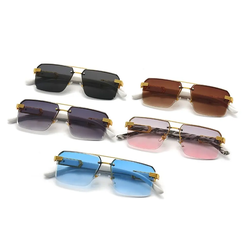 

Vintage Rimless Sunglasses for Men Fashion Square UV400 Cutting Lenses Eyewear Frameless Sun Glasses for Women